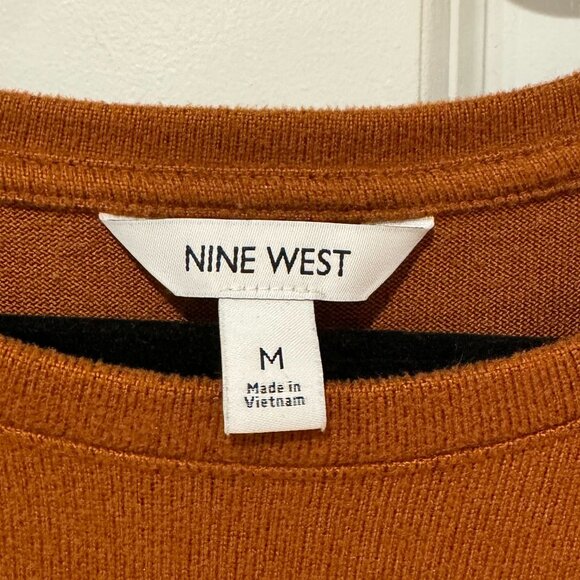 Nine West Long Sleeve‎ Burnt Orange Dress - Size Medium - Picture 4 of 5